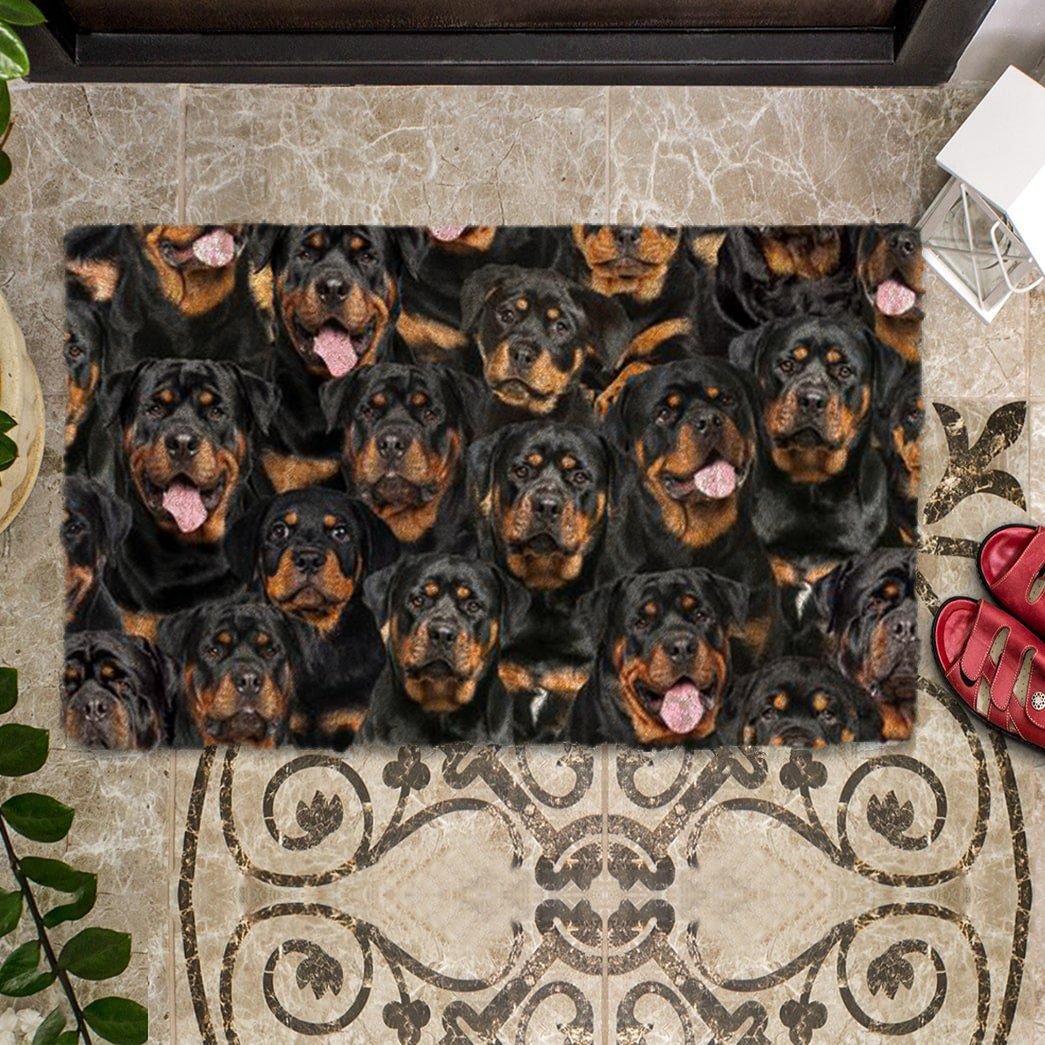 Groepje Rottweilers Deurmat