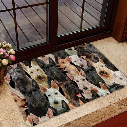 Groepje Scottish Terriers Deurmat