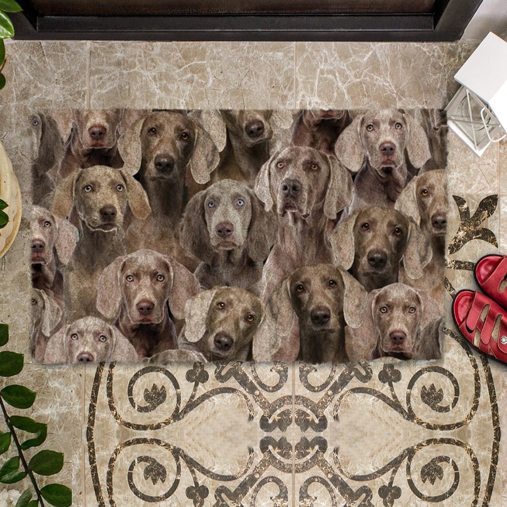 Groepje Weimaraners Deurmat