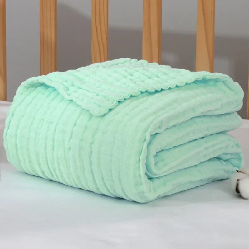 Zeslaags Gaaskatoen Babydeken 105x105cm - Inbakerdoek voor Pasgeborenen tot 3 Jaar