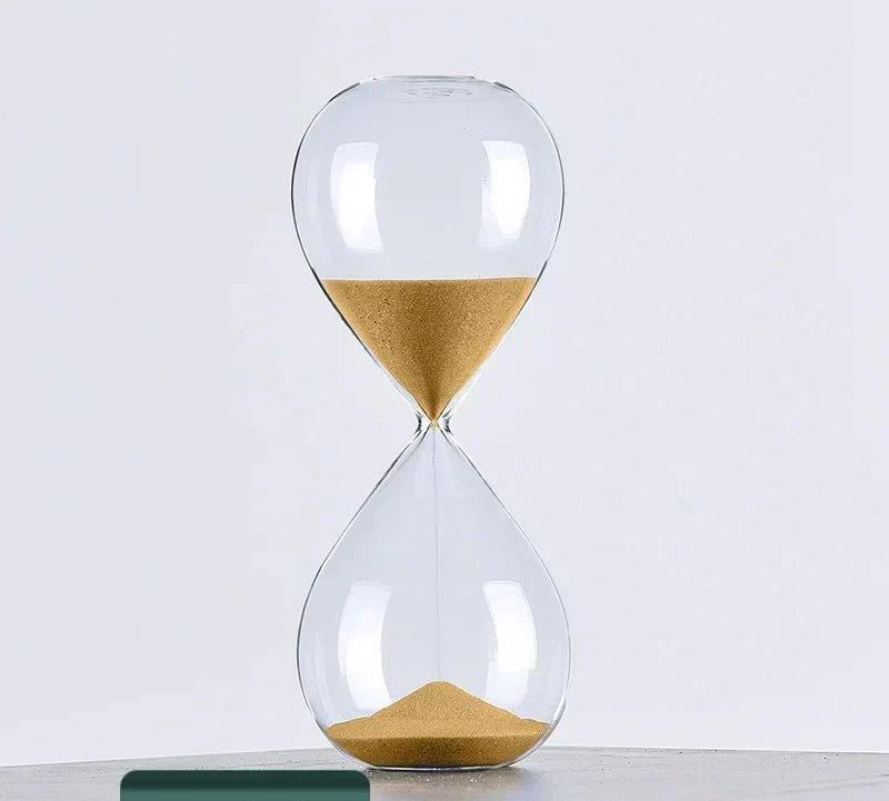 Elegante Glazen Zandloper met Meerdere Tijdsopties | 5, 10, 30 en 60 Minuten