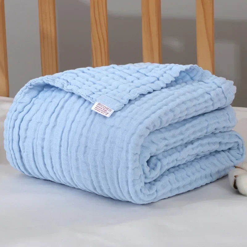 Zeslaags Gaaskatoen Babydeken 105x105cm - Inbakerdoek voor Pasgeborenen tot 3 Jaar