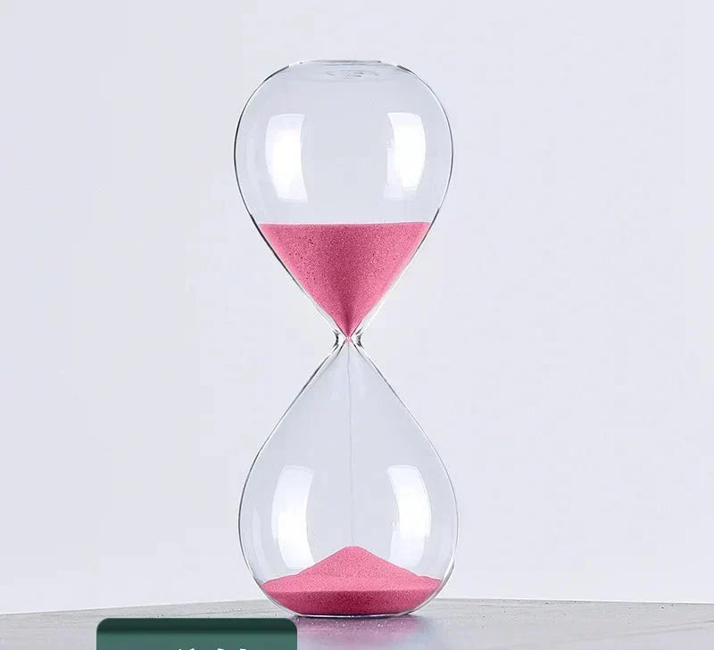 Elegante Glazen Zandloper met Meerdere Tijdsopties | 5, 10, 30 en 60 Minuten