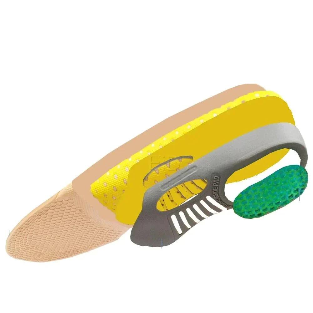Ergonomische Werkschoen Inlegzolen met Voetboogsteun - EVA Schuim & Gel, Maat 35-45