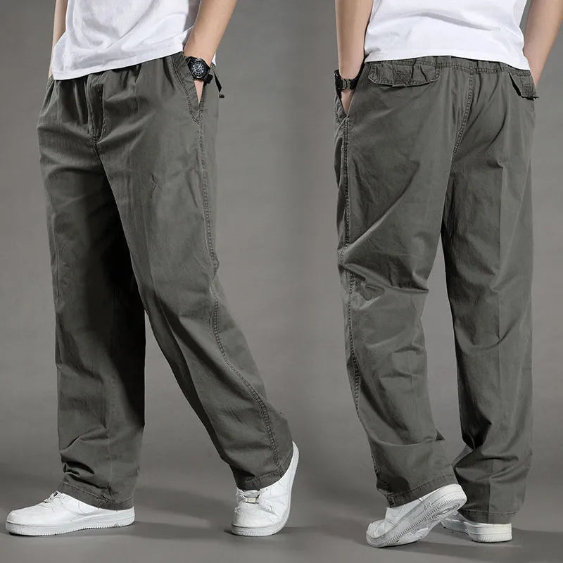 RelaxMove Herenbroek met Elastische Taille en Rechte Pijp