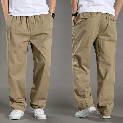 RelaxMove Herenbroek met Elastische Taille en Rechte Pijp