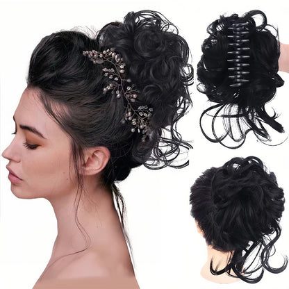 Krullend Haar Volumebun - Elegante Haarstijl Accessoire