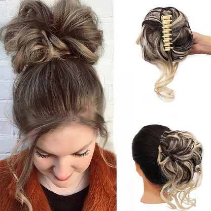 Krullend Haar Volumebun - Elegante Haarstijl Accessoire