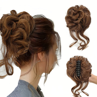 Krullend Haar Volumebun - Elegante Haarstijl Accessoire
