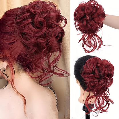 Krullend Haar Volumebun - Elegante Haarstijl Accessoire