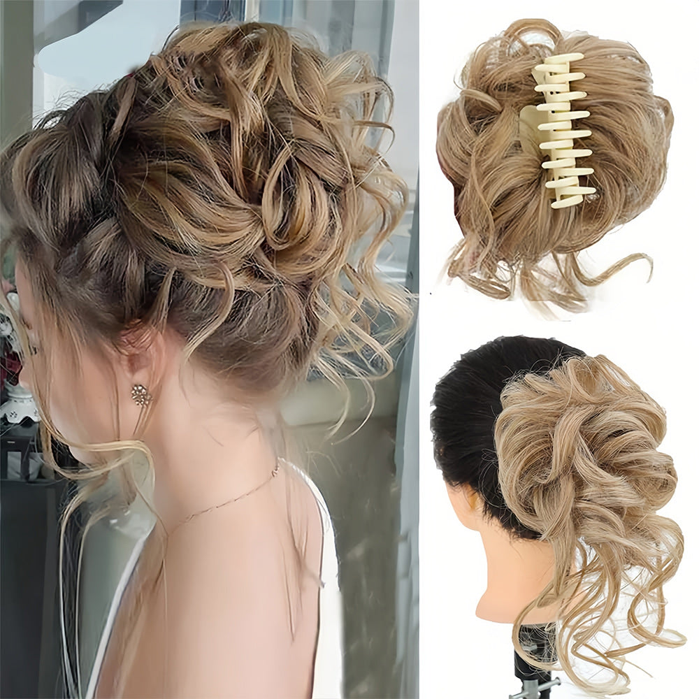 Krullend Haar Volumebun - Elegante Haarstijl Accessoire