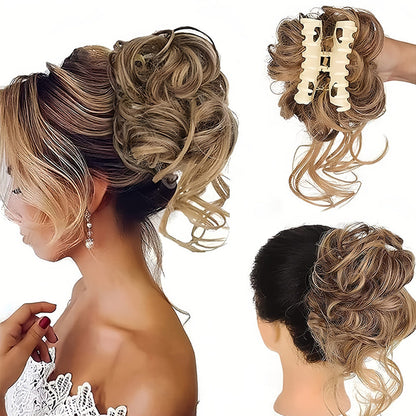 Krullend Haar Volumebun - Elegante Haarstijl Accessoire