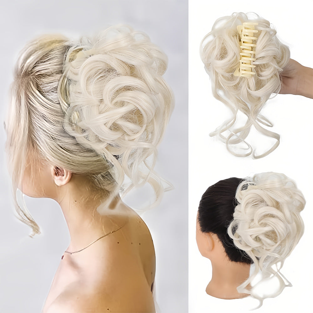 Krullend Haar Volumebun - Elegante Haarstijl Accessoire