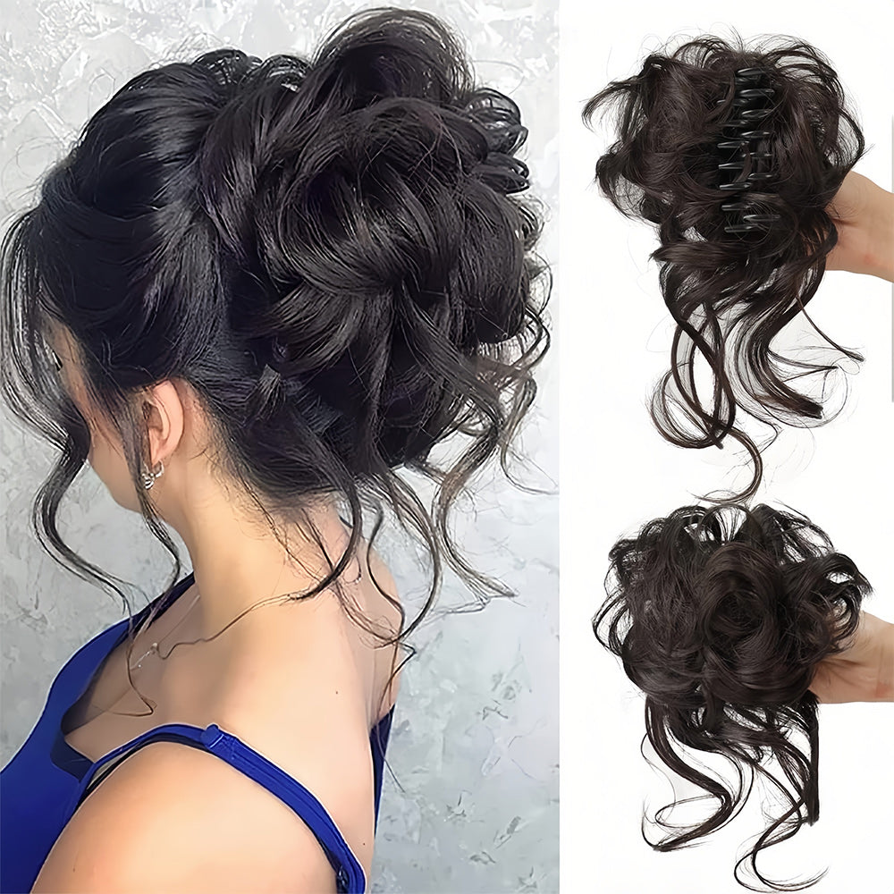 Krullend Haar Volumebun - Elegante Haarstijl Accessoire