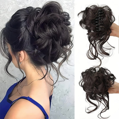 Krullend Haar Volumebun - Elegante Haarstijl Accessoire