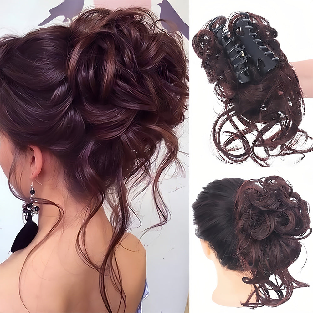 Krullend Haar Volumebun - Elegante Haarstijl Accessoire