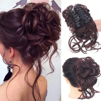 Krullend Haar Volumebun - Elegante Haarstijl Accessoire