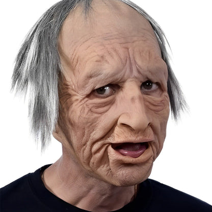 Realistisch Oud Man Masker – Halloween en Cosplay Latex Masker met Beweegbare Mond