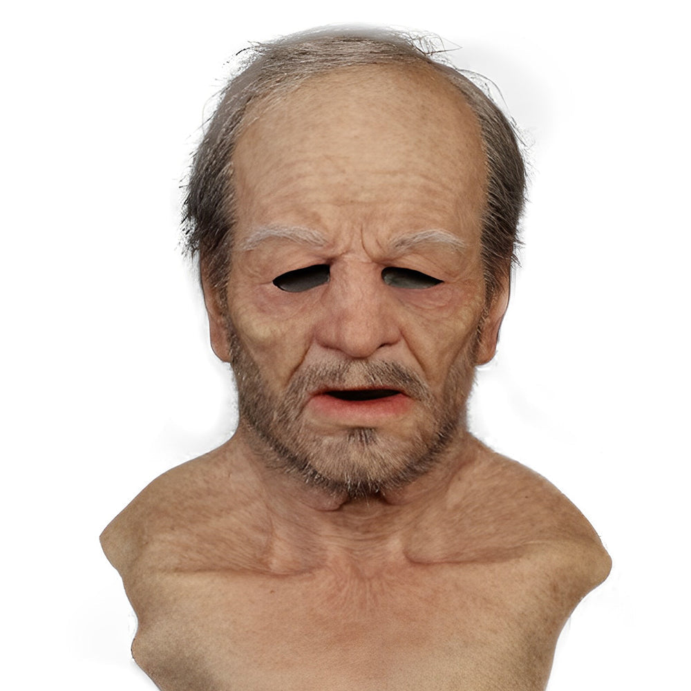 Realistisch Oud Man Masker – Halloween en Cosplay Latex Masker met Beweegbare Mond
