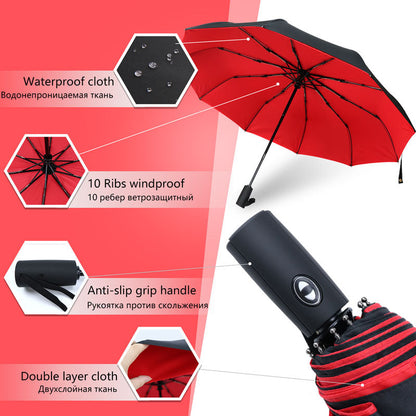 StormShield Automatische Paraplu – Windbestendige Stormparaplu met Omgekeerd Sluitmechanisme