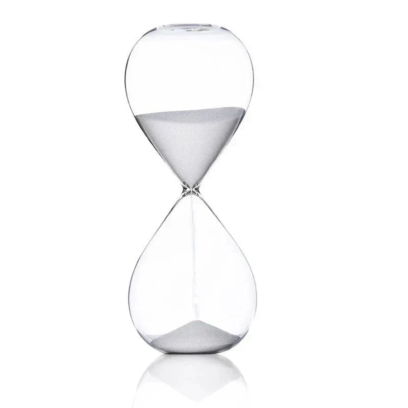 Elegante Glazen Zandloper met Meerdere Tijdsopties | 5, 10, 30 en 60 Minuten