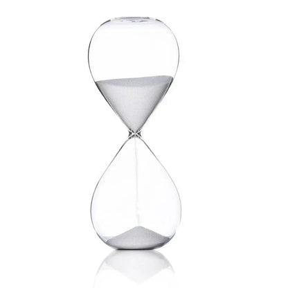 Elegante Glazen Zandloper met Meerdere Tijdsopties | 5, 10, 30 en 60 Minuten