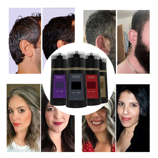 Haarverf Shampoo - Directe Dekking voor Grijs Haar & Haarverzorging