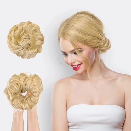 Volumehaar Scrunchie met Dutt-Effect – Volumineuze Look & Natuurlijk Finish