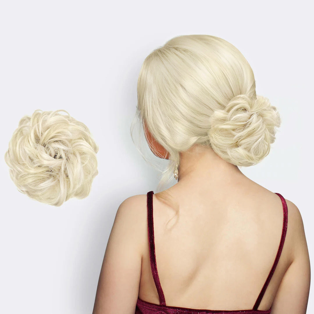 Volumehaar Scrunchie met Dutt-Effect – Volumineuze Look & Natuurlijk Finish