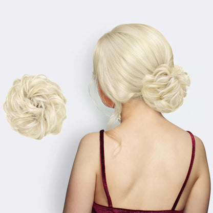 Volumehaar Scrunchie met Dutt-Effect – Volumineuze Look & Natuurlijk Finish