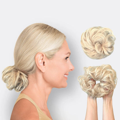 Volumehaar Scrunchie met Dutt-Effect – Volumineuze Look & Natuurlijk Finish