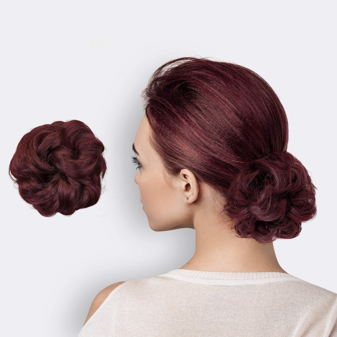 Volumehaar Scrunchie met Dutt-Effect – Volumineuze Look & Natuurlijk Finish