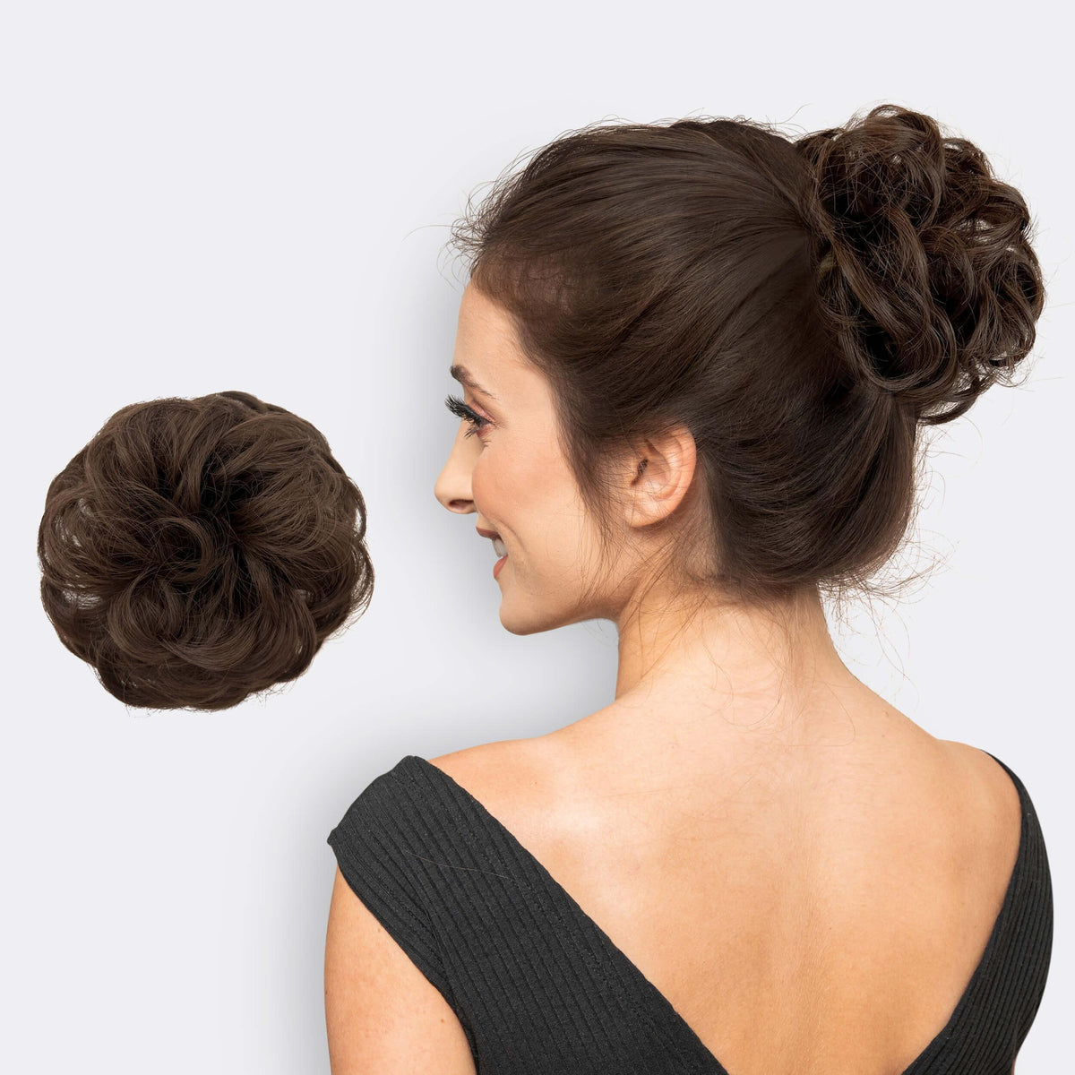 Volumehaar Scrunchie met Dutt-Effect – Volumineuze Look & Natuurlijk Finish