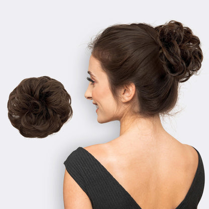 Volumehaar Scrunchie met Dutt-Effect – Volumineuze Look & Natuurlijk Finish