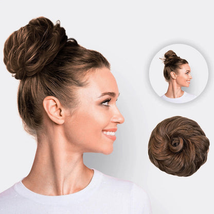 Volumehaar Scrunchie met Dutt-Effect – Volumineuze Look & Natuurlijk Finish