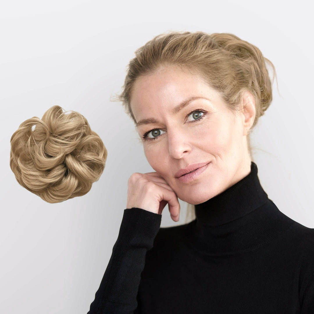 Volumehaar Scrunchie met Dutt-Effect – Volumineuze Look & Natuurlijk Finish