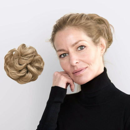 Volumehaar Scrunchie met Dutt-Effect – Volumineuze Look & Natuurlijk Finish