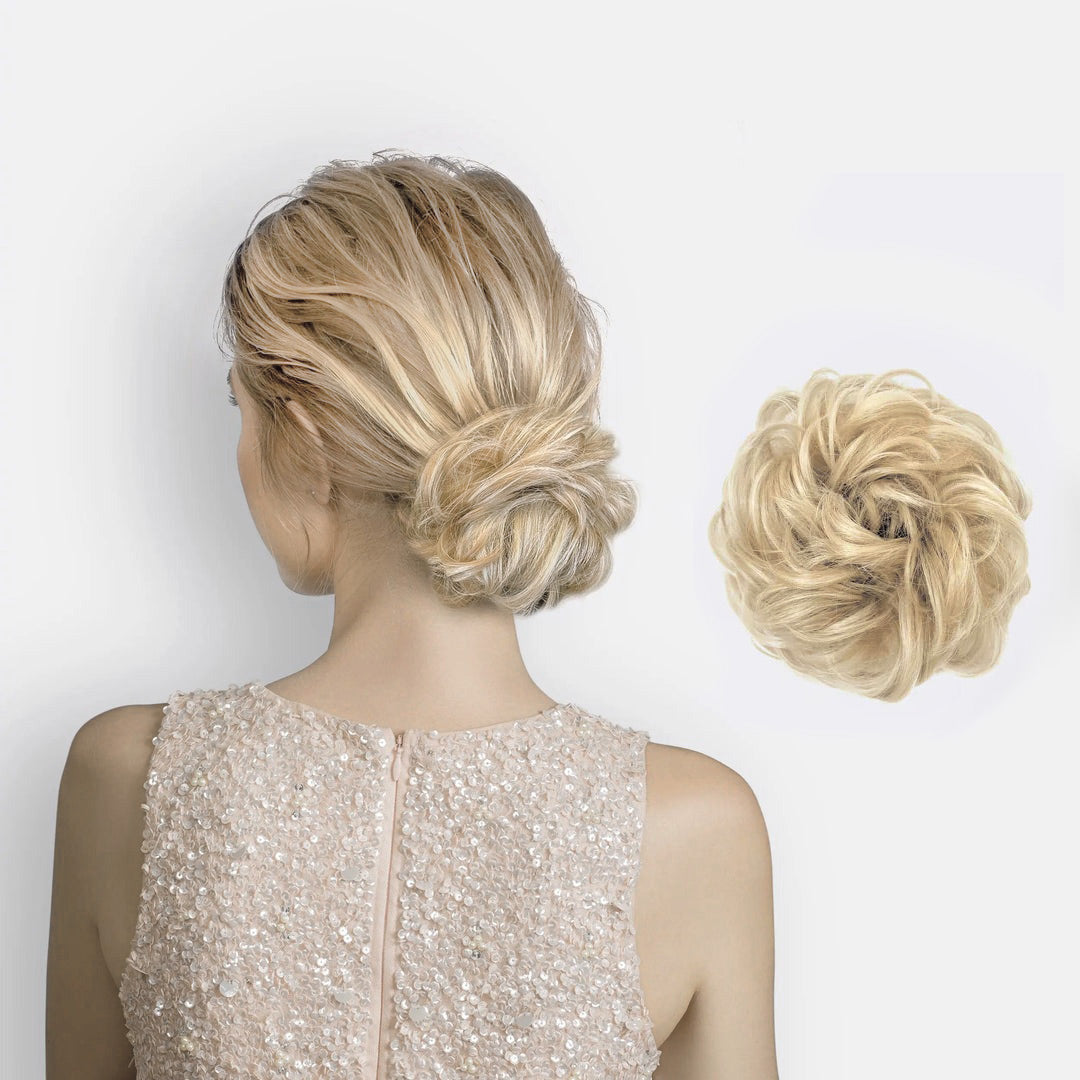 Volumehaar Scrunchie met Dutt-Effect – Volumineuze Look & Natuurlijk Finish