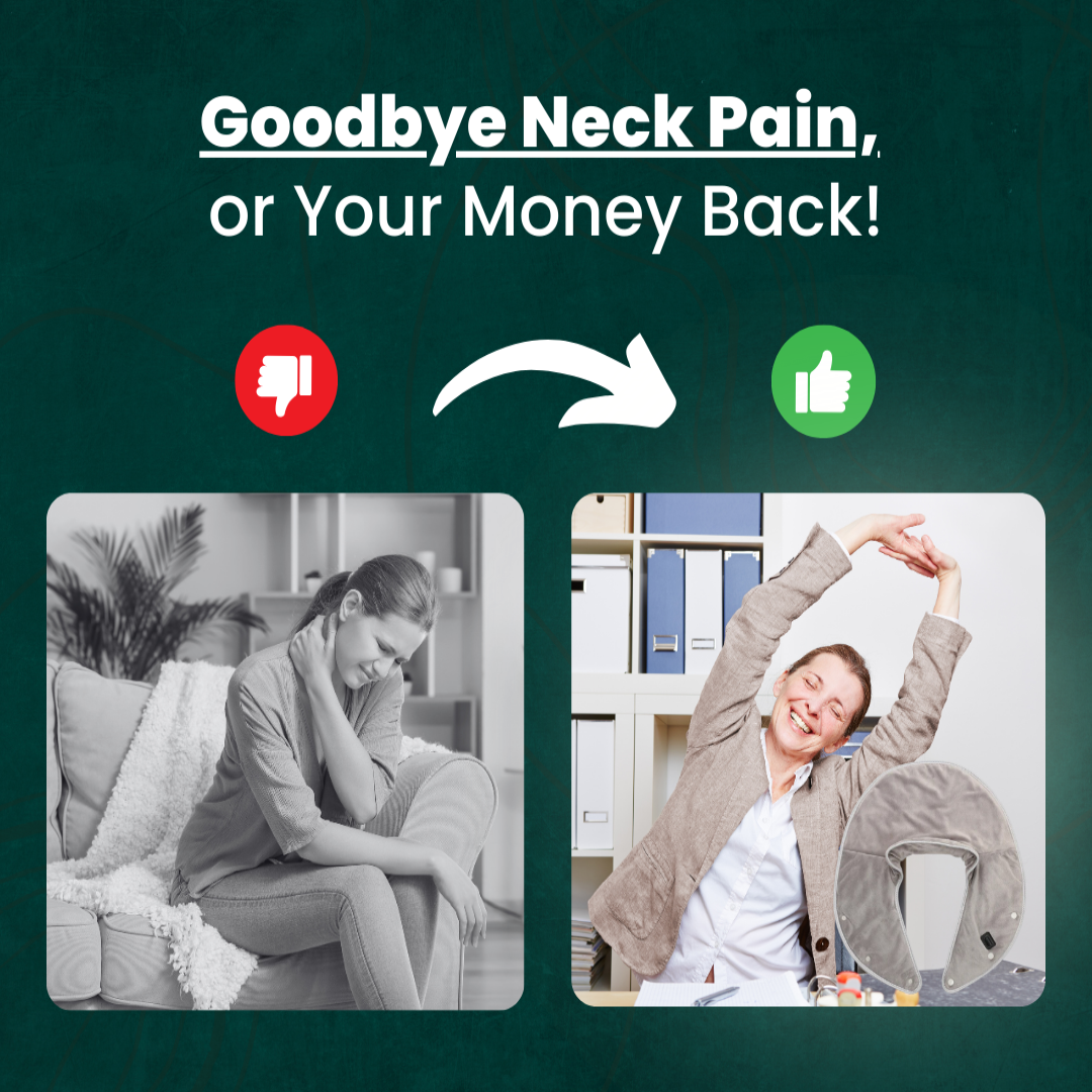 WarmRelax Nek & Schouder Massageband – USB Verwarmde Massageverpakking met Warmtefunctie