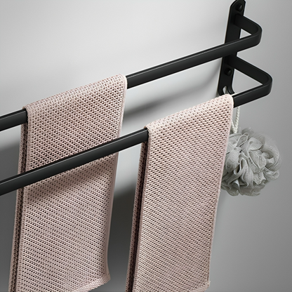 Handdoekhouder voor badkamer met haken 60/40 cm