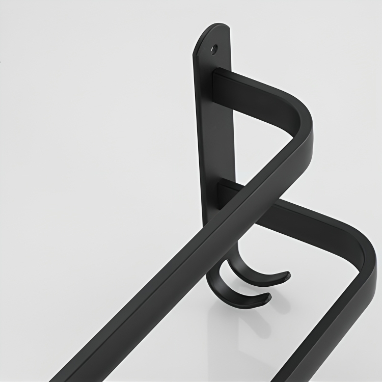 Handdoekhouder voor badkamer met haken 60/40 cm