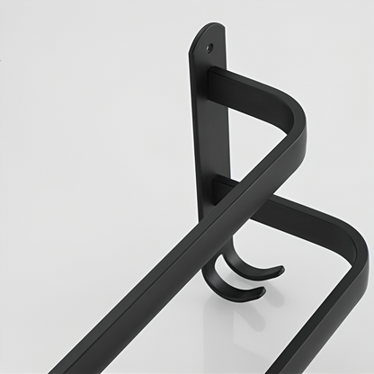 Handdoekhouder voor badkamer met haken 60/40 cm