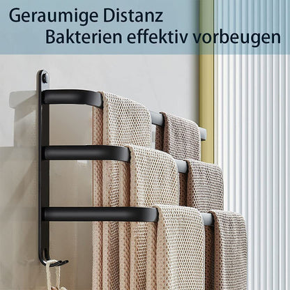 Handdoekhouder voor badkamer met haken 60/40 cm