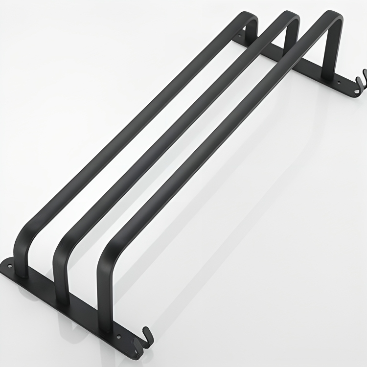Handdoekhouder voor badkamer met haken 60/40 cm
