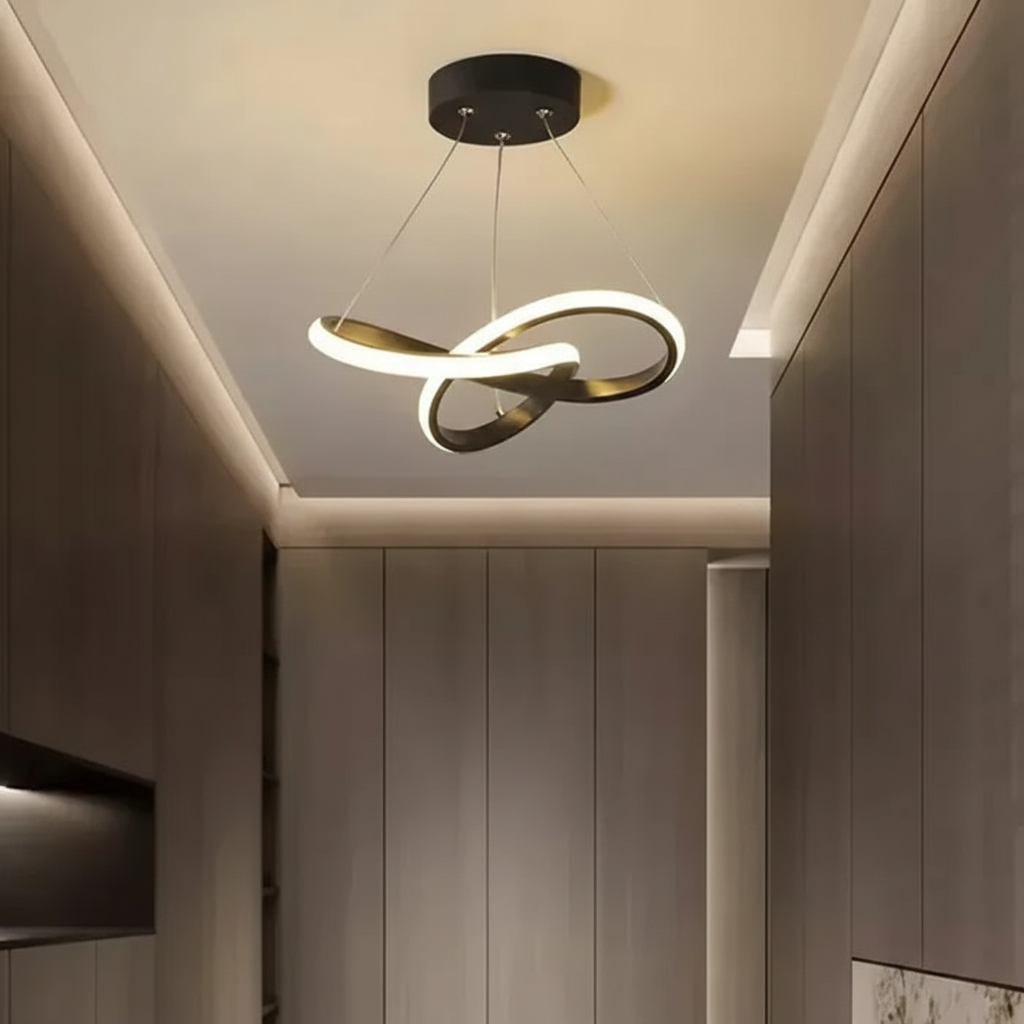 Golfvormige LED-plafondlamp met afstandsbediening - Modern design