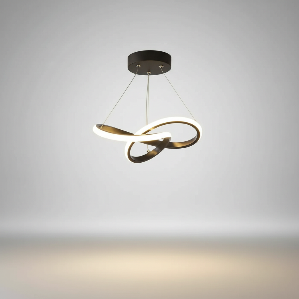 Golfvormige LED-plafondlamp met afstandsbediening - Modern design