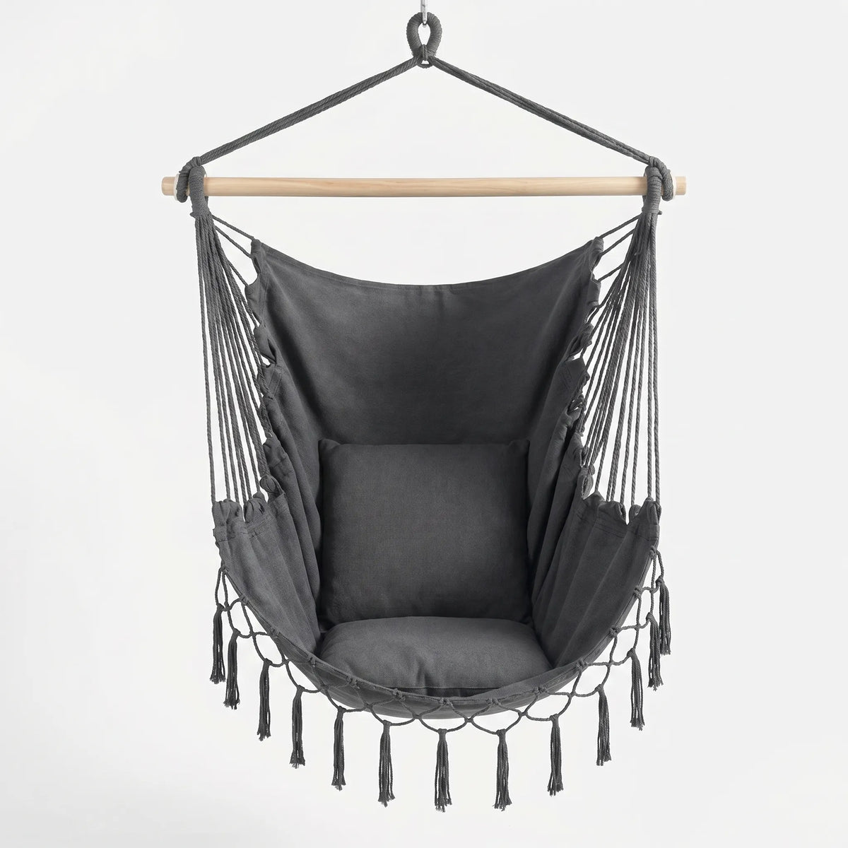 Comfortabele Hangstoel met Kussens - Ruimtesparend Ontspanningsmeubel