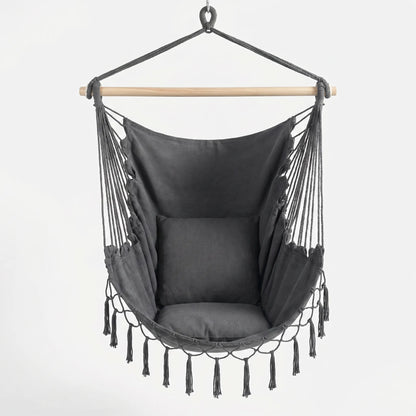 Comfortabele Hangstoel met Kussens - Ruimtesparend Ontspanningsmeubel