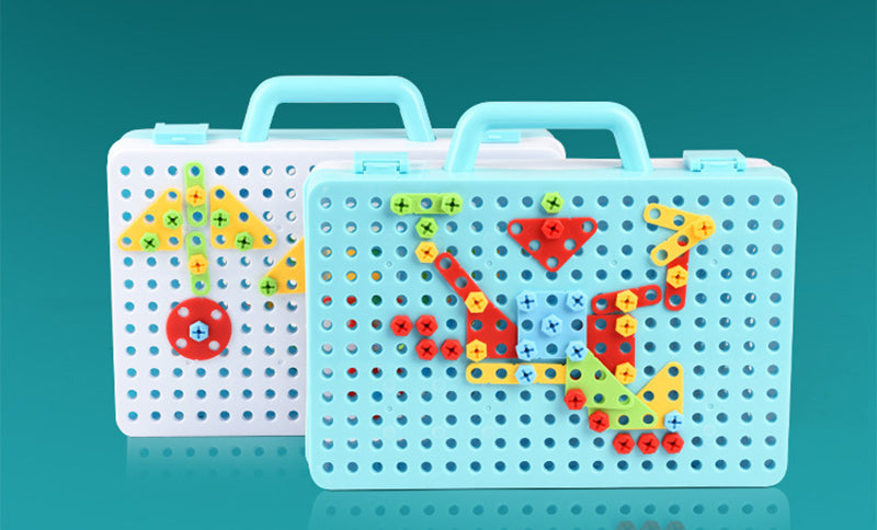 Creatieve bouwset met elektrische boormachine voor kinderen