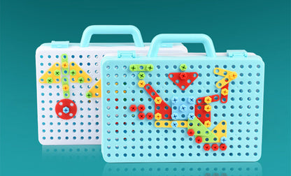 Creatieve bouwset met elektrische boormachine voor kinderen